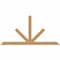 Ekena Millwork Saratoga Timber Gable Bracket, Western Red Cedar, 108"W x 54"H x 5 1/2"D x 5 1/2"F, 12/12 Pitch GBW108X54X0606SAR00SWR - alternate 1